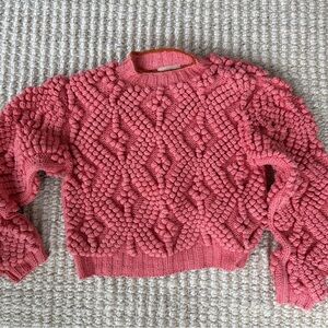 Ulla John Cozy Pink Textured Women's Sweater